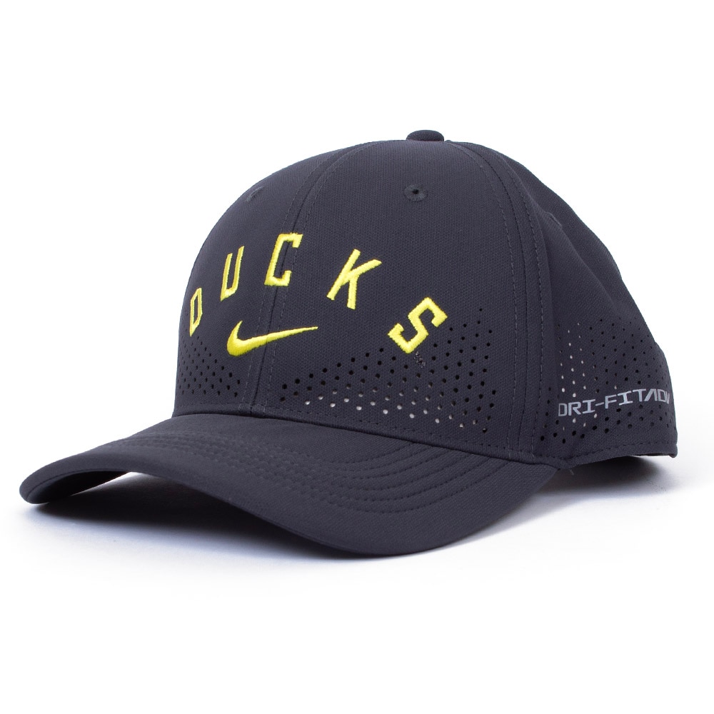 Classic Oregon O, Nike, Black, Curved Bill, Performance/Dri-FIT, Accessories, Unisex, Structured, Arched Ducks, Adjustable, Hat, 916410